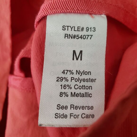 Cabi Scooter Cropped Coral Moto Jacket Size Medium Asymetrical Zipper Style 913 - Picture 11 of 12